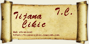 Tijana Čikić vizit kartica